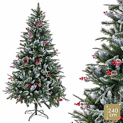 BigBuy Home Sapin de Noël PVC Enneigé 90 x 90 x 240 cm