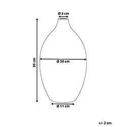 Avis Beliani Vase décoratif BAEZA fait à la main Céramique 36 cm Blanc