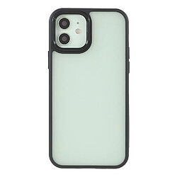 Coque en TPU + acrylique anti-rayures, hybride noir pour votre Apple iPhone 12/12 Pro 6.1 pouces