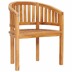 Maison Chic Chaise/Fateuill en forme de banane Bois de teck solide -GKD62206