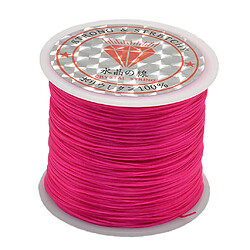 Avis 50m de fil élastique pour corde élastique 50 mètres pour bijoux DIY rose rouge