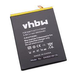 vhbw Batterie compatible avec Samsung Galaxy Tab SM-T110, SM-T111 tablette pad (3600mAh, 3,8V, Li-polymère)