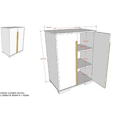 Avis Mes Lit surélevé 90x200 cm + commode, bureau et caisson blanc - BILLY