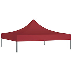 vidaXL Toit de tente de réception 2x2 m Bordeaux 270 g/m²