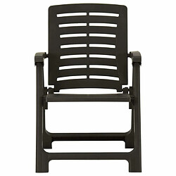 Maison Chic Lot de 2 Chaises de jardin,Fauteuil d'extérieur Plastique Anthracite -MN40935