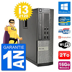 PC Dell OptiPlex 990 SFF Intel i3-2120 RAM 16Go Disque Dur 2To Windows 10 Wifi - Occasion