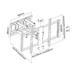 Acheter Support TV 60 -100 " Maclean MC-679 max 80 kg noir