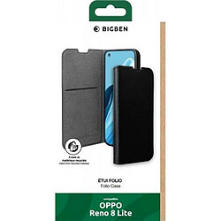 Folio Wallet Oppo Reno 8 Lite Noir - 65% Plastique recyclé Certifié GRS Bigben