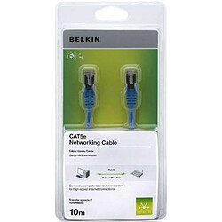 Seven 7 Belkin Cordon de raccordement RJ-45 M RJ-45 M 10 m blindé CAT 5e Sans crochet bleu