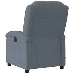 Acheter Maison Chic Fauteuil Relax pour salon, Fauteuil inclinable de massage électrique gris foncé velours -GKD62316