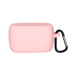 Coque en silicone avec boucle anti-perte rose pour votre Jabra Elite 3