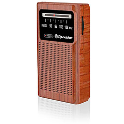 Radio FM Analogique Portable, Fonctionnant sur Piles, Prise Casque Petite Légère, , Bois, Roadstar, TRA-1230WD pas cher