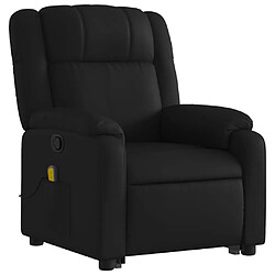 Avis vidaXL Fauteuil inclinable de massage Noir Similicuir