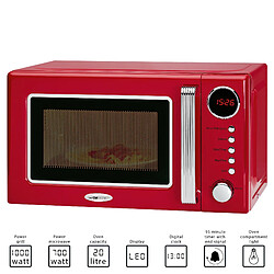 Micro Ondes retro avec gril 20L 1050W Clatronic MWG 790 Rouge