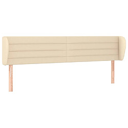 Maison Chic Tête de lit scandinave avec oreilles,meuble de chambre Crème 203x23x78/88 cm Tissu -MN13831