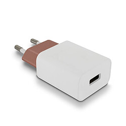 MOOOV Chargeur secteur Platinium 1 USB-A 2.4 A - blanc et rose