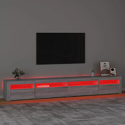 Acheter vidaXL Meuble TV avec lumières LED Sonoma gris 270x35x40 cm