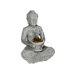 Atmosphera, Createur D'Interieur Bouddha assis avec bougie H 41,5 cm - Atmosphera