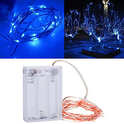 Wewoo Guirlande 2m 3 x piles AA alimenté 100LM SMD-0603 LED fil de cuivre String Light Festival lampe / décoration bande de lumière, lumière bleue