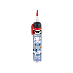 SADER Gachette Mastic Silicone Etanchéité Bain et Cuisine Facile a lisser - Translucide - 200ml