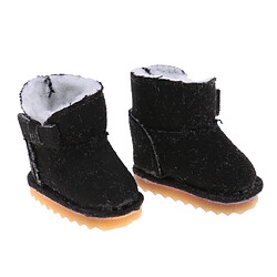 mode bowknot neige bottes chaussures pour 12 '' blythe poupées vêtements noir