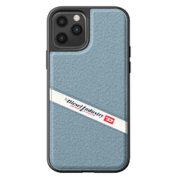 Diesel Coque pour iPhone 12 et 12 Pro Anti-chutes 1.5m Revêtement Jean Dénim Bleu