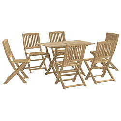 vidaXL Ensemble à manger de jardin 7 pcs Bois d'acacia solide