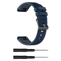 Bracelet en silicone bleu foncé pour votre Garmin Fenix 5/Fenix 5 Plus/Forerunner 935/Approach S60