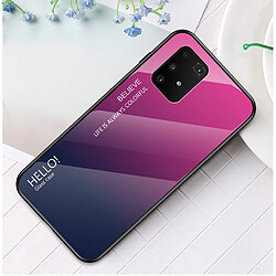 Coque en TPU dégradé de couleur rose/bleu foncé pour votre Samsung Galaxy A91/S10 Lite