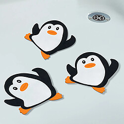 Spirella Lot de 5 Stickers figurines antidérapantes de douche ou baignoire PVC PINGY 12x11cm Noir & Blanc