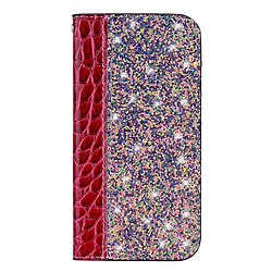 Wewoo Etui à rabat horizontal en cuir texturé texturé avec texture croco pour Huawei Mate 20 Pro, avec emplacements pour cartes et support (vin rouge)