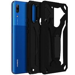 Avizar Coque Huawei P Smart Z / Honor 9X Bi-matière Antichoc Béquille Support Noir pas cher