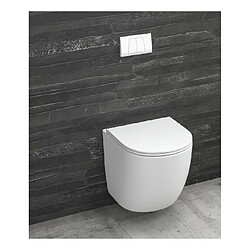 Karag WC Rimless suspendu MILOS 49x37x36 cm avec abattant soft-closing-Blanc-Blanc-37 -37