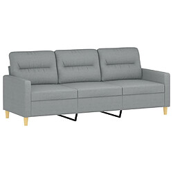 Acheter Maison Chic Ensemble de canapés 2 pcs avec coussins, Canapé droit Sofa pour Salon Gris clair Tissu -GKD910342