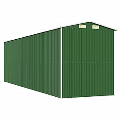 Acheter Helloshop26 Abri de jardin cabane cabanon maison de stockage remise extérieur hangar outils robuste 192 x 689 x 223 cm acier galvanisé vert 02_0022367