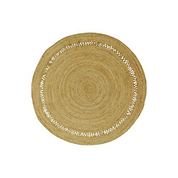 Avis Vente-Unique Tapis rond ajouré 100% jute - D. 150 cm - Naturel - ALYA