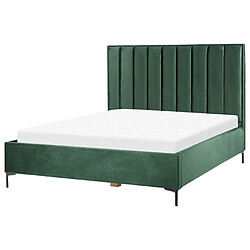 Beliani Lit avec coffre en velours vert foncé 180 x 200 cm SEZANNE pas cher