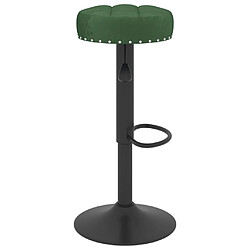 Acheter vidaXL Tabourets de bar 2 pcs Vert foncé Velours