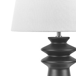 Beliani Lampe à poser en céramique noire MORANT pas cher