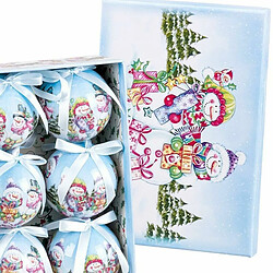 Avis BigBuy Christmas Boules de Noël Multicouleur Polyfoam Bonhomme de Neige 7,5 x 7,5 x 7,5 cm (6 Unités)