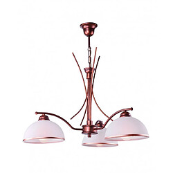 Lumière Suspension Patrycja Verre,acier Marron 3 ampoules 63cm