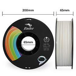 Filament d'impression 3D Creality Ender-PLA+ 1,75 mm, vitesse d'impression 40-100 mm/s, 1 kg - Blanc pas cher