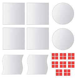 vidaXL Carreau de miroir 8 pcs Multi-forme Verre