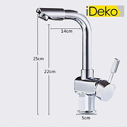 iDeko® Robinet Mitigeur cuisine salle de bain lavabo Chrome