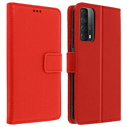 Avizar Housse Huawei P smart 2021 Porte-carte Fonction Support Vidéo rouge