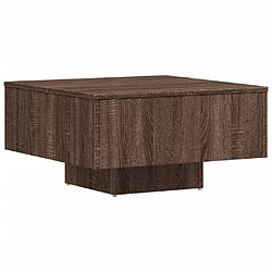 vidaXL Table basse Chêne marron 60x60x31,5 cm Bois d'ingénierie