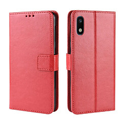 Wewoo Housse Coque en cuir à rabat horizontal Retro Crazy Horse Texture pour Galaxy A10eavec porte-cartes et fentes cartes et cadre photo Rouge