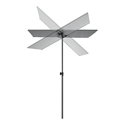 Acheter Parasol Carsoli inclinable à 360° rectangulaire 180 x 130 cm gris [pro.tec]