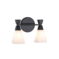 Elstead Lighting Applique murale Salle de bains Bowtie Verre Opale,Acier Noir mat