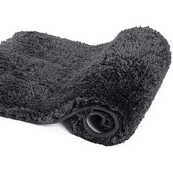 LUUCOZK Tapis de bain antidérapants absorbants à séchage rapide pour salle de bain - noir-40 x 60cm 